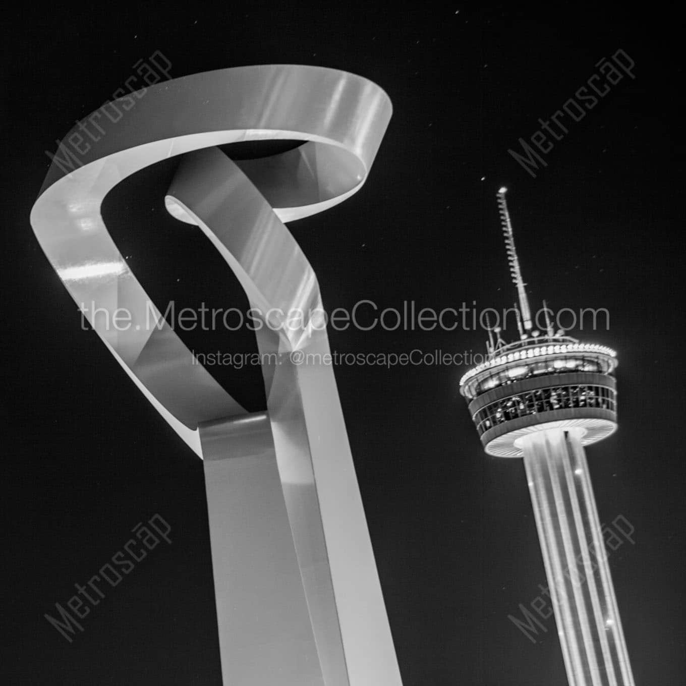 torch of friendship tower of the americas Black & White Office Art