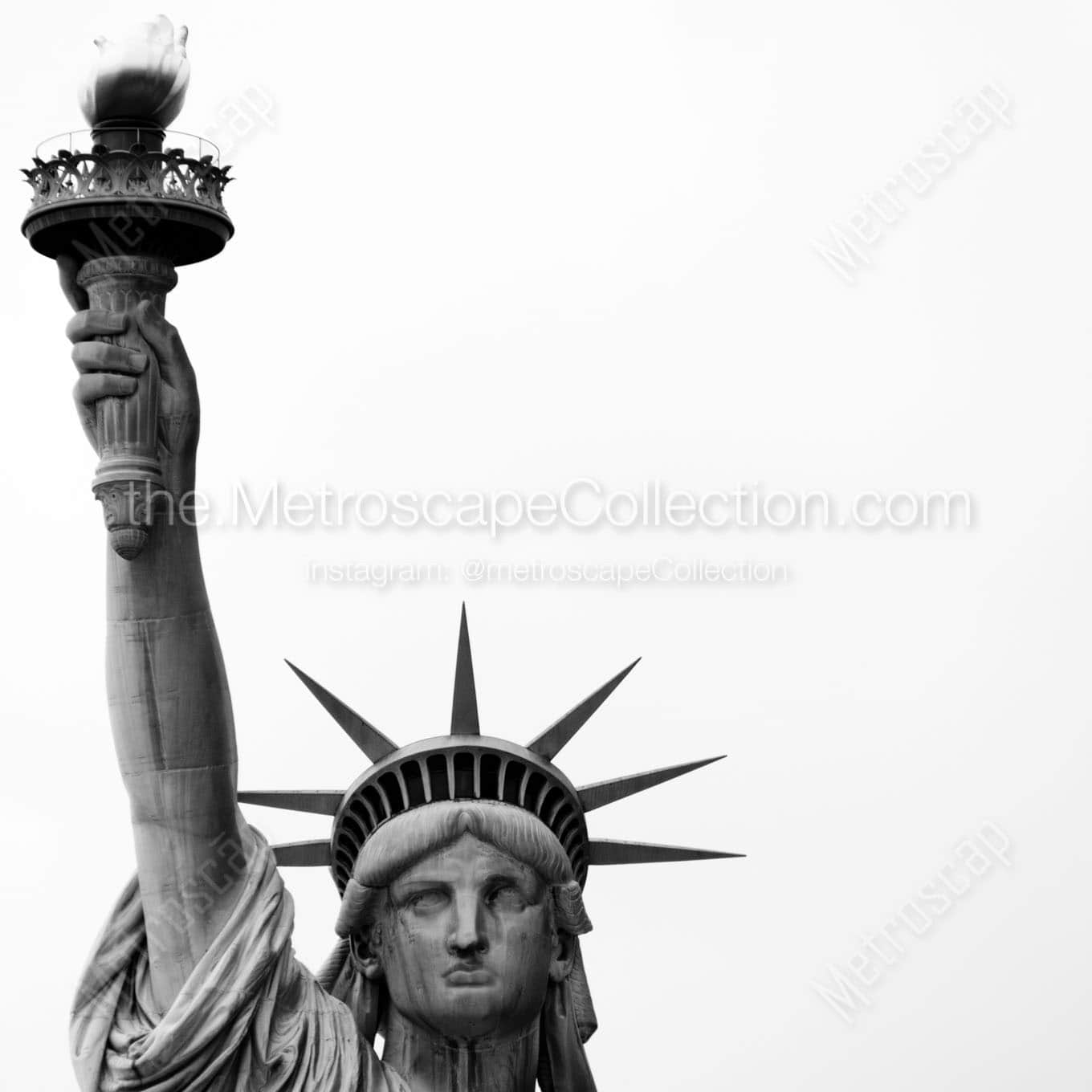 torch of statue of liberty Black & White Office Art