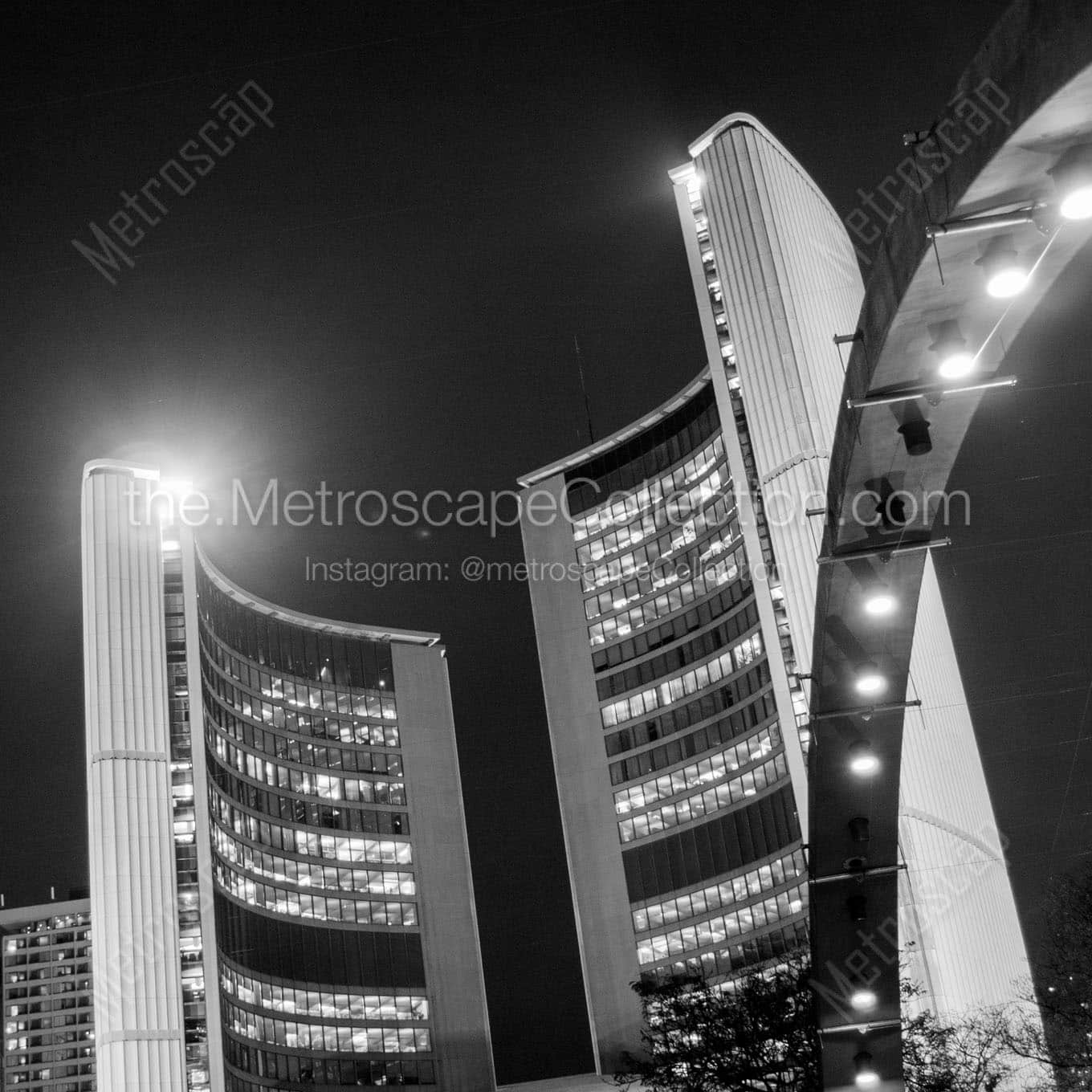 toronto city hall Black & White Office Art