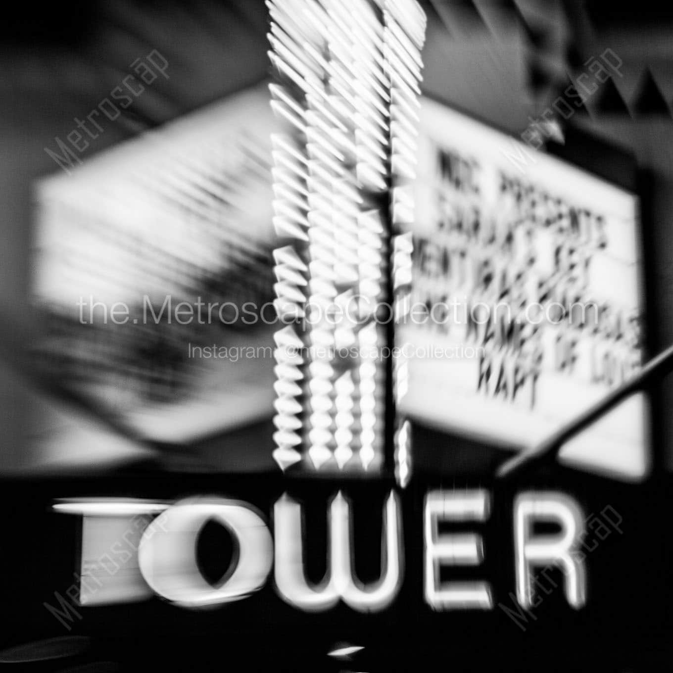 tower theater little havana Black & White Office Art