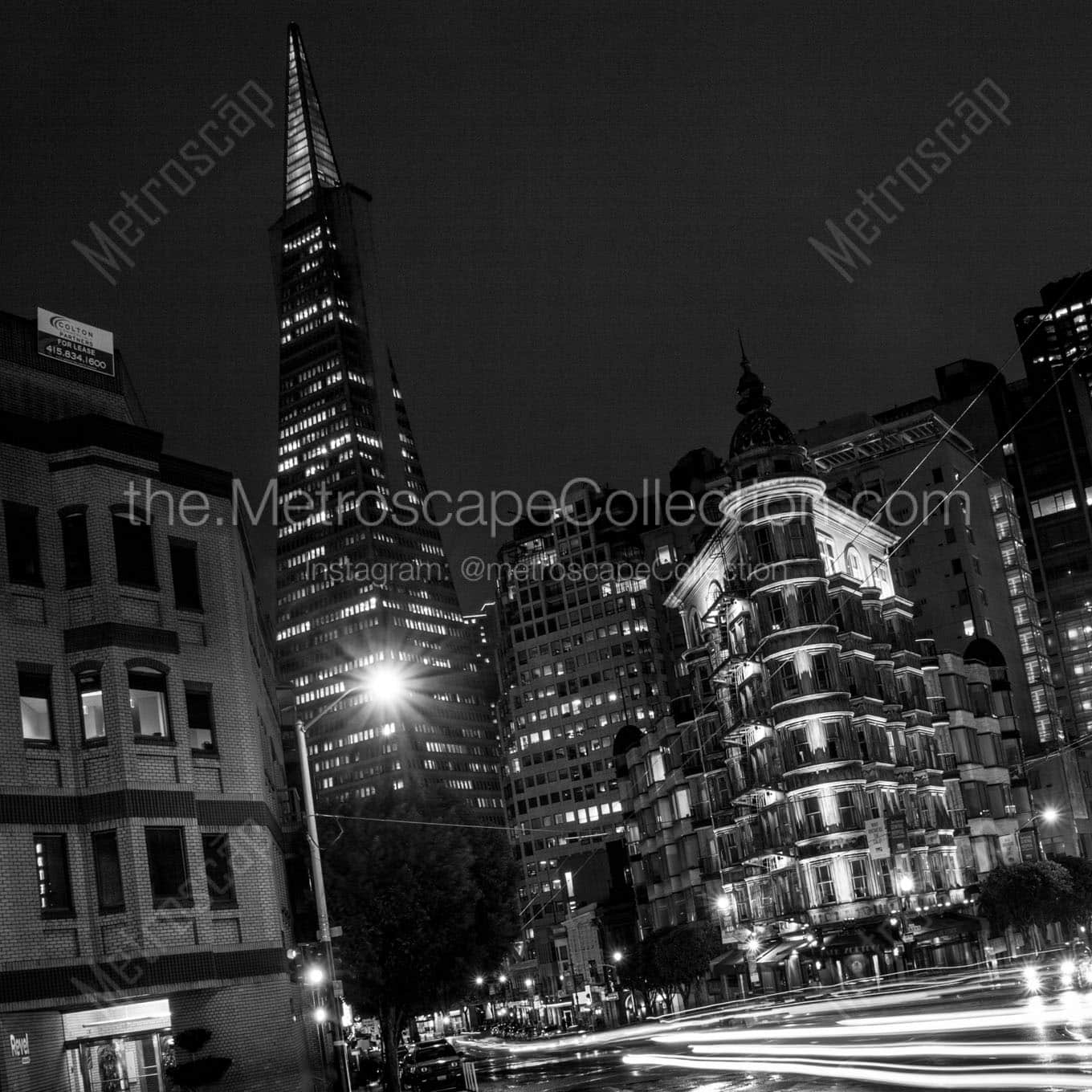 transamerica pyramid cafe zoetrope columbus ave Black & White Office Art