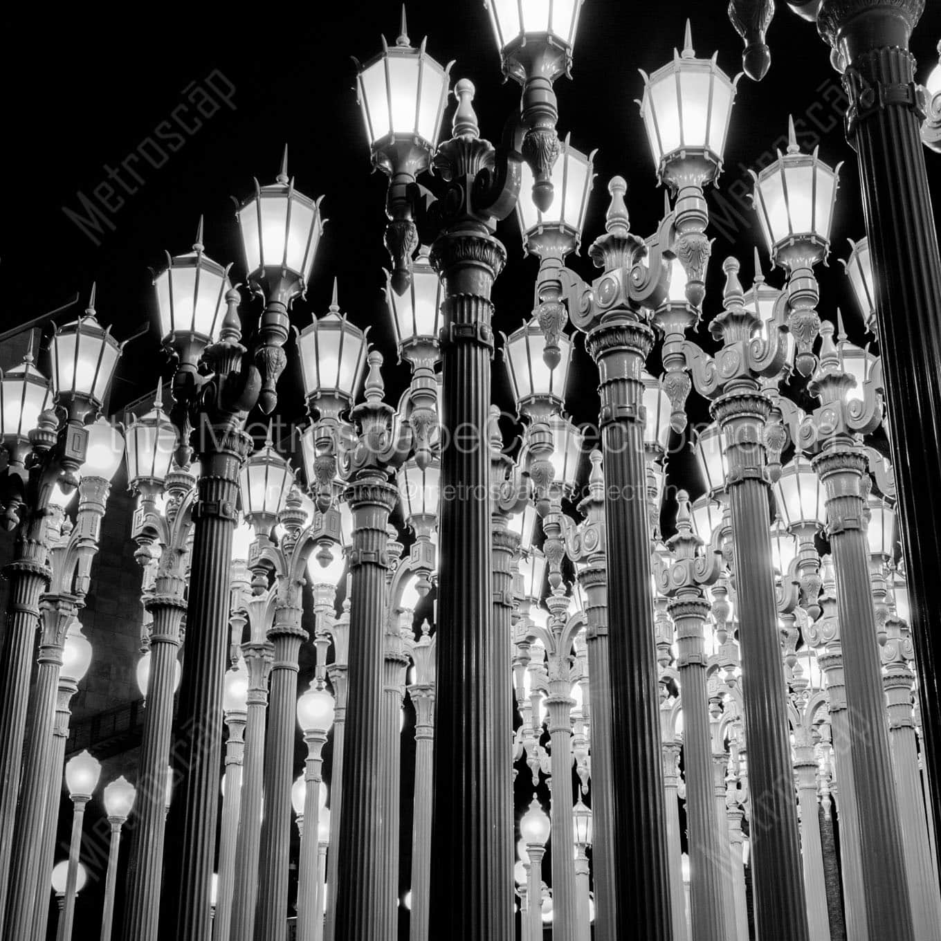 urban lights at lacma Black & White Office Art