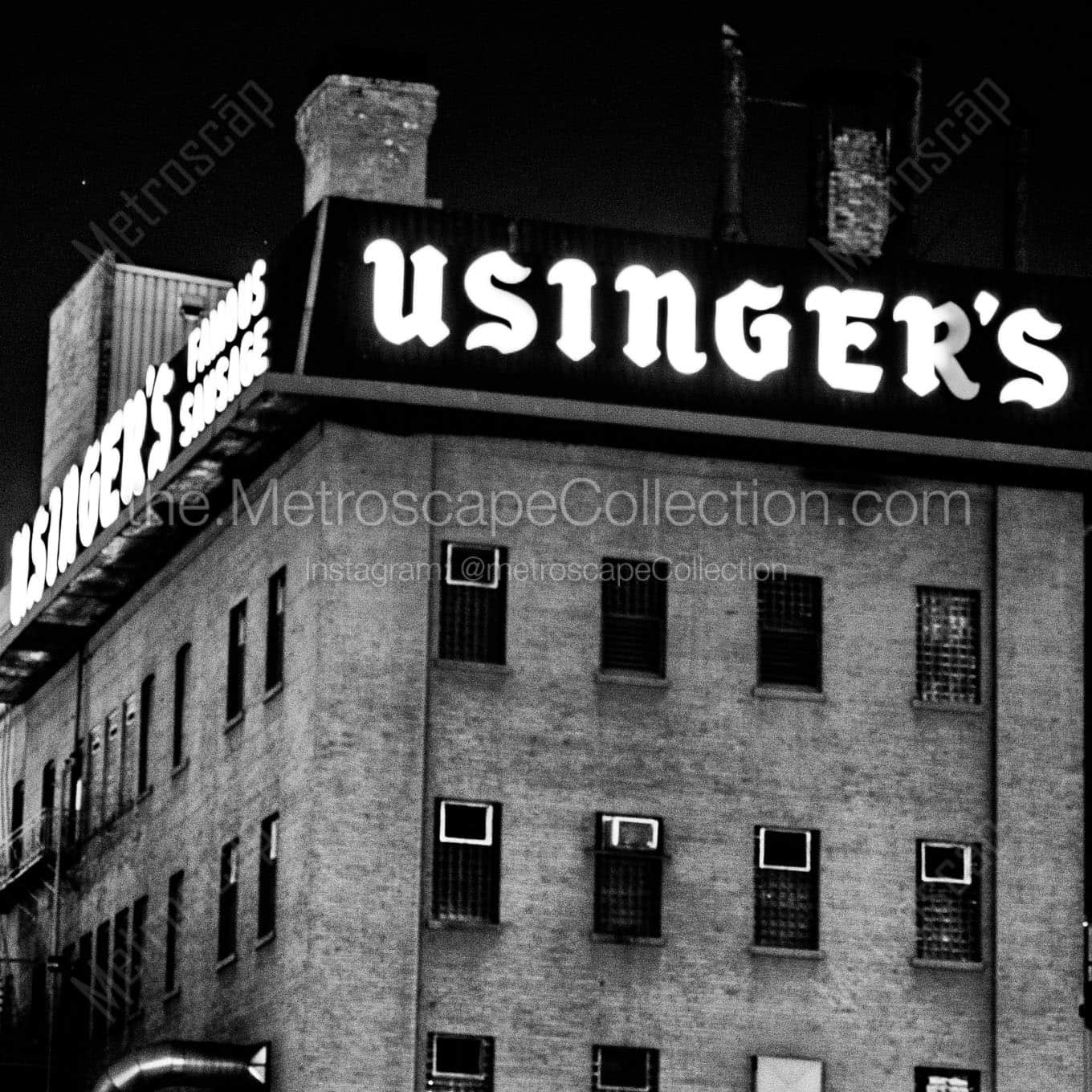 usingers sausage factory Black & White Office Art