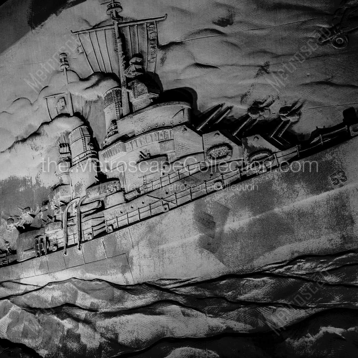 uss san diego usssd monument Black & White Office Art