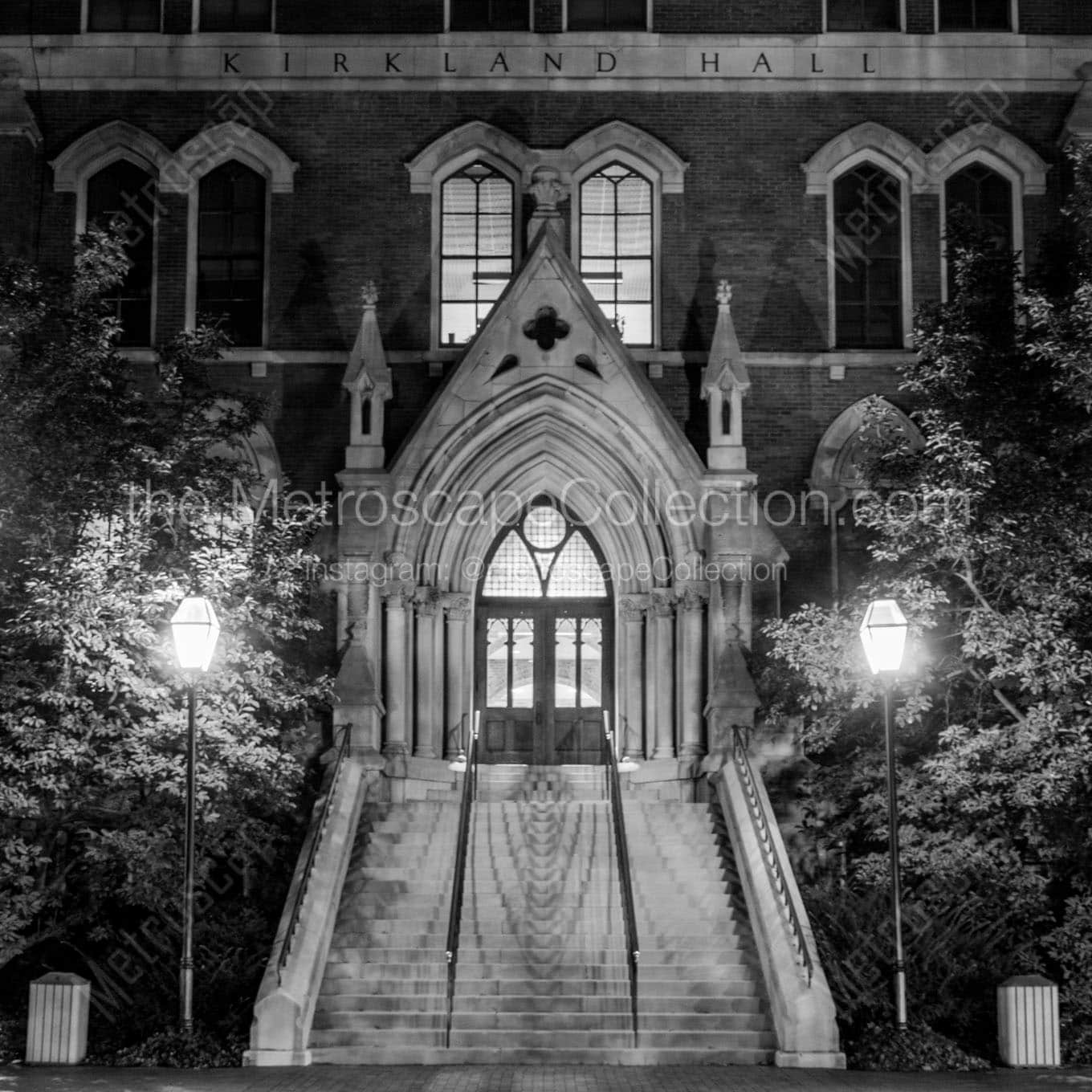 vanderbilt campus at night Black & White Office Art