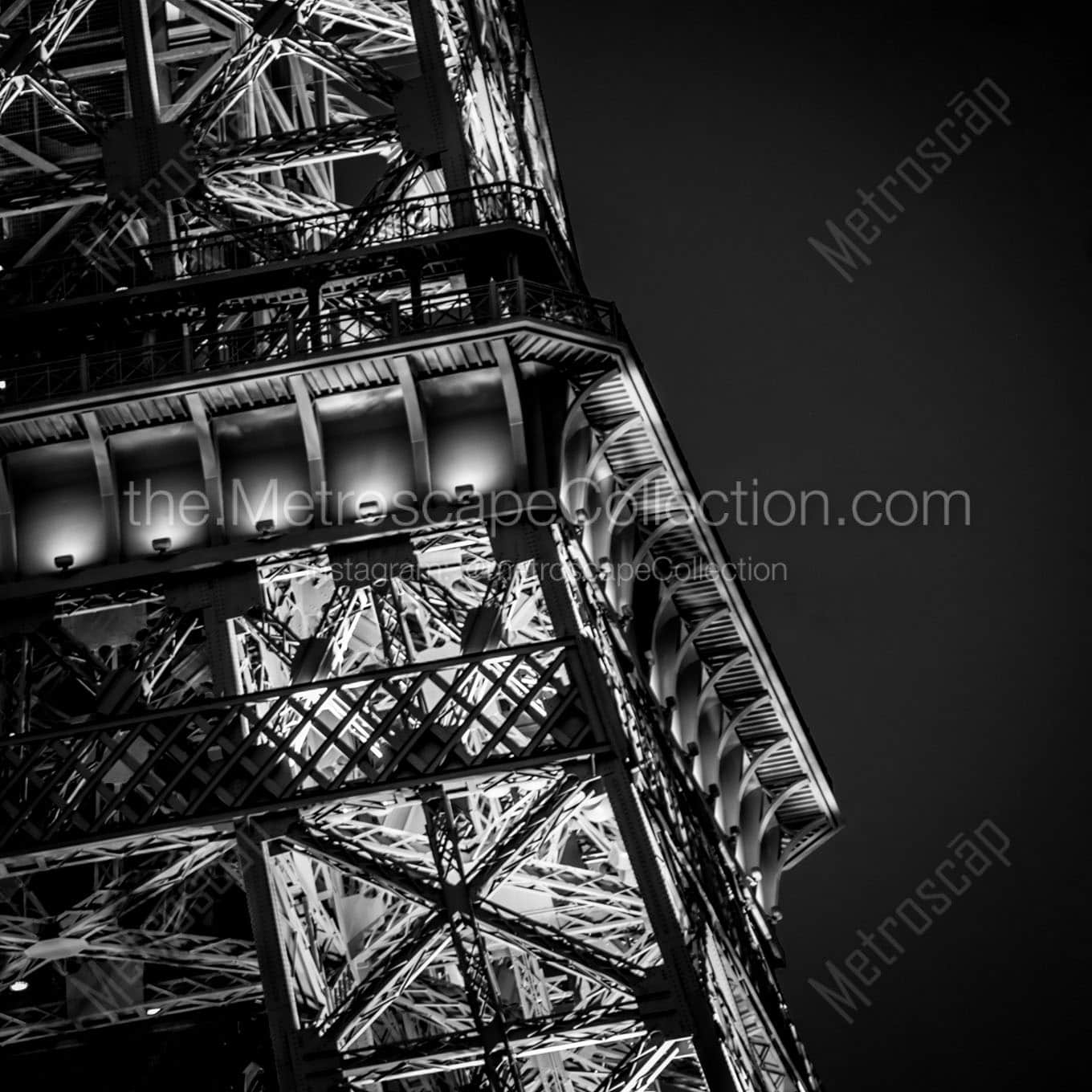 vegas eiffle tower at night Black & White Office Art