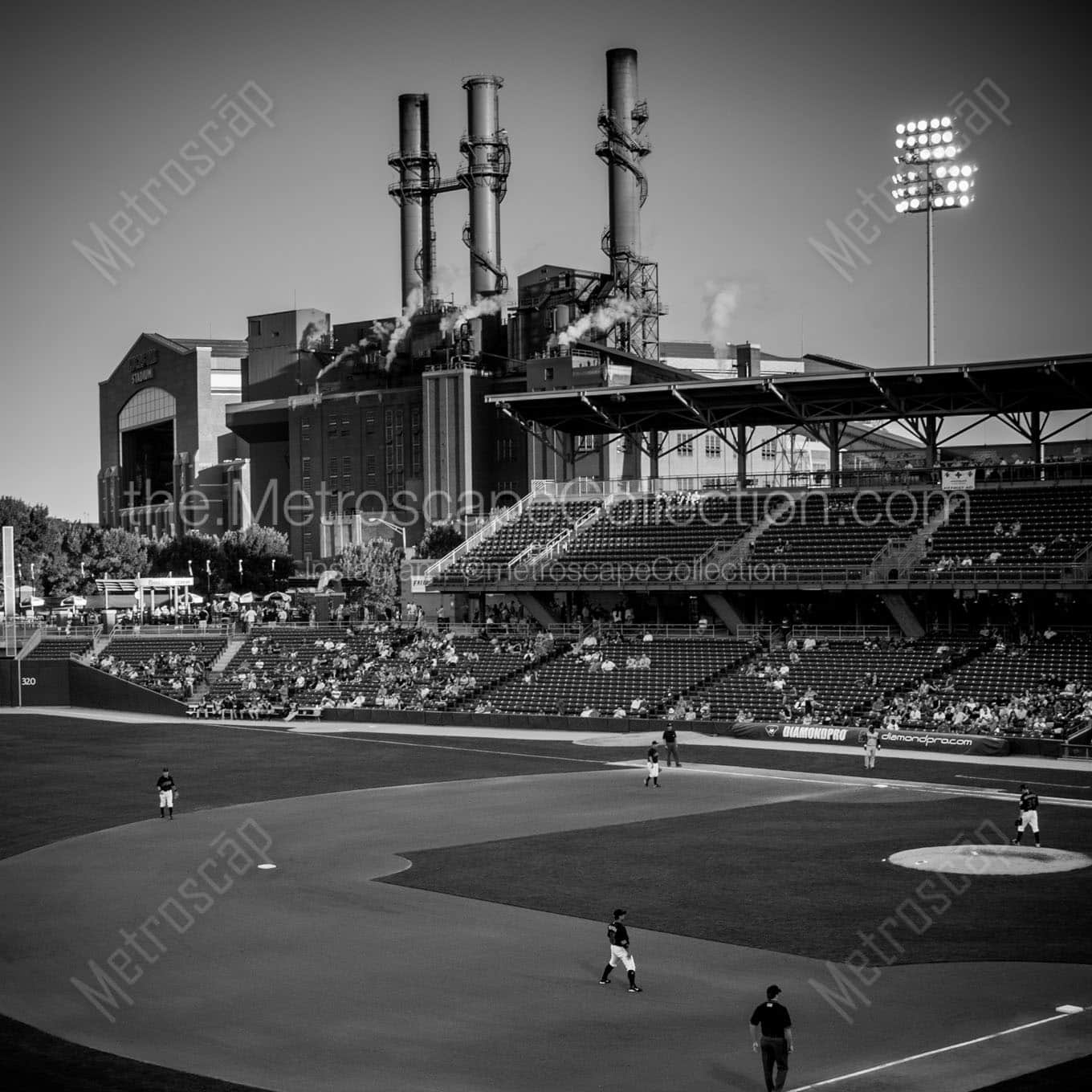 victory field citizens thermal power plant Black & White Office Art