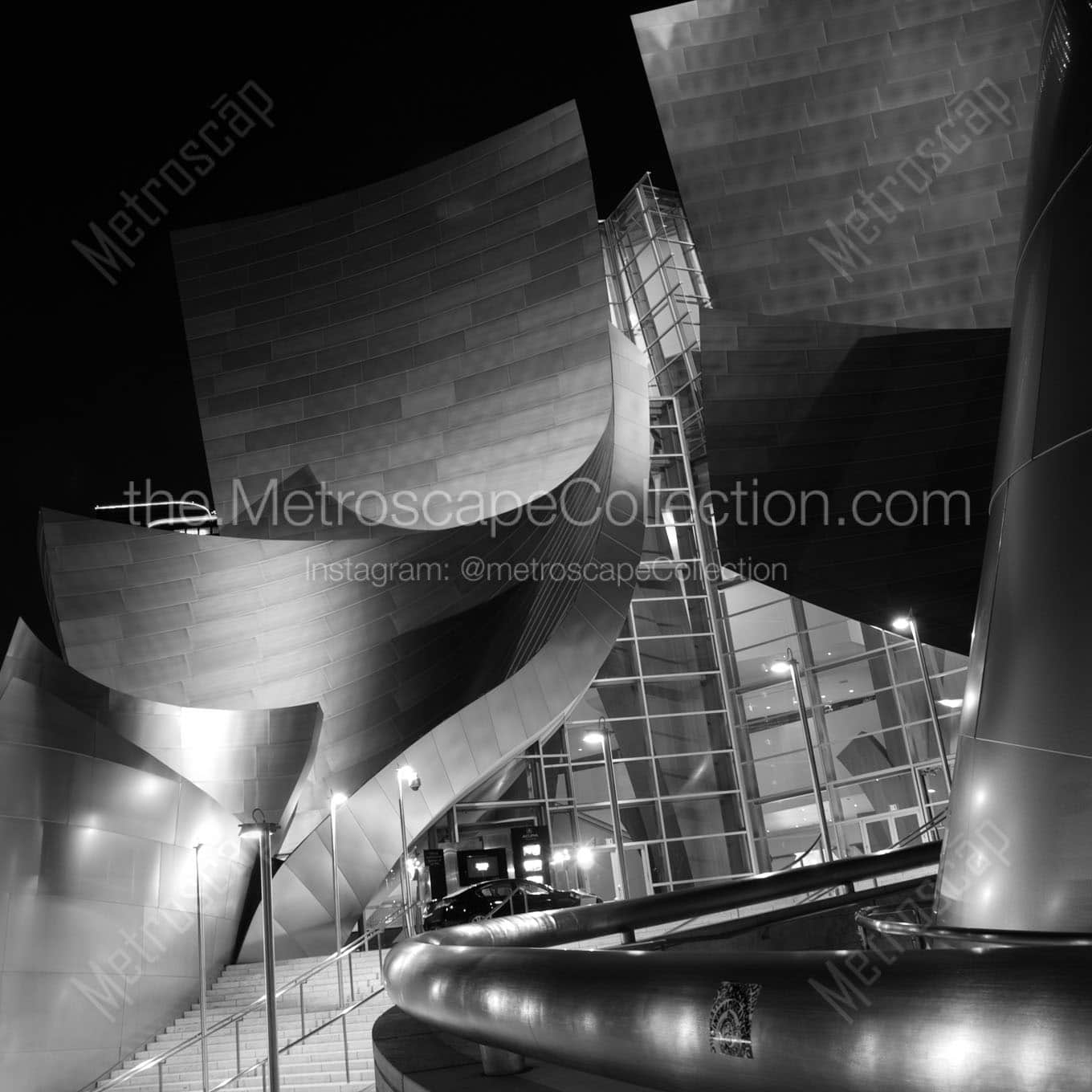 walt disney concert hall downtown la Black & White Office Art