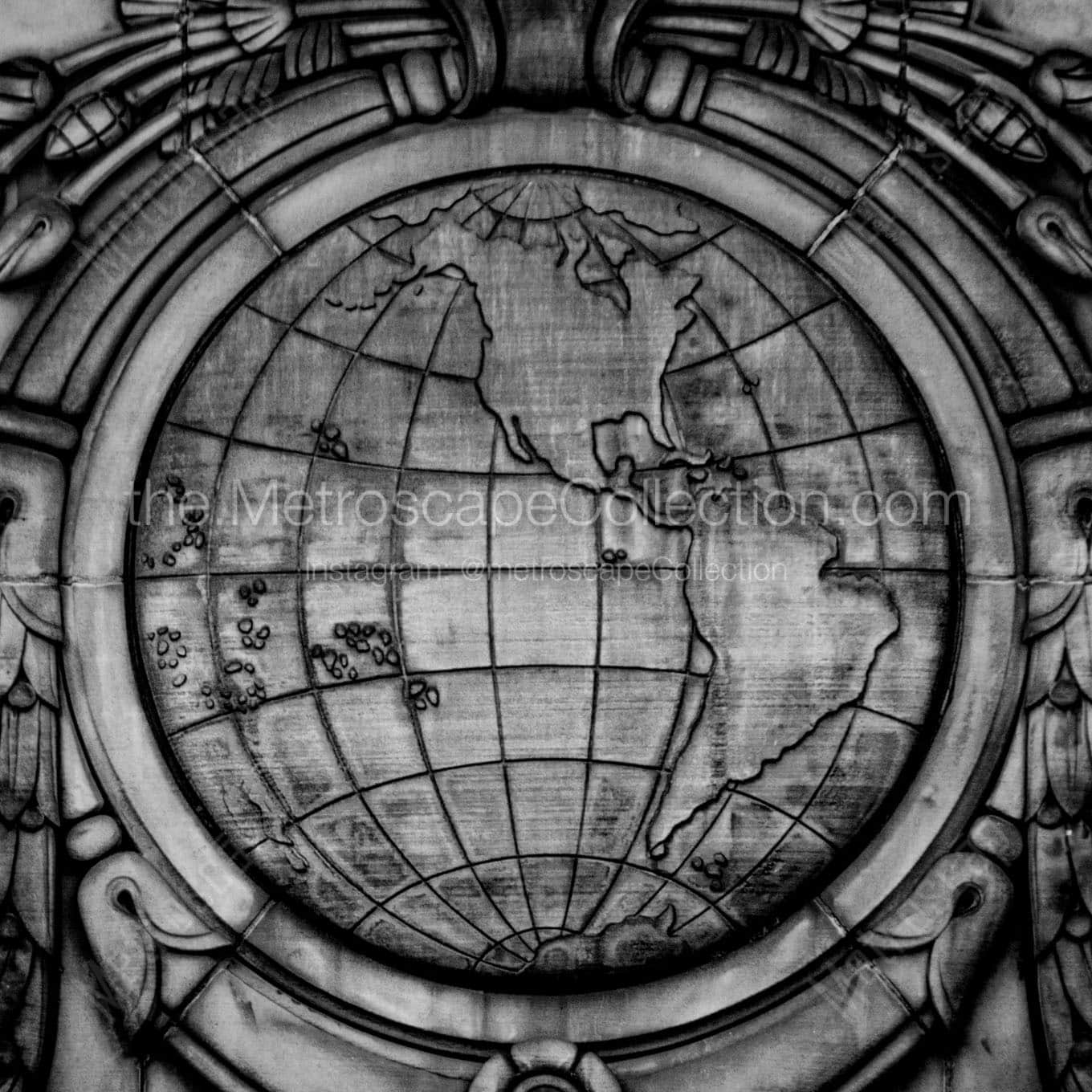 western hemisphere on cmsd building Black & White Office Art