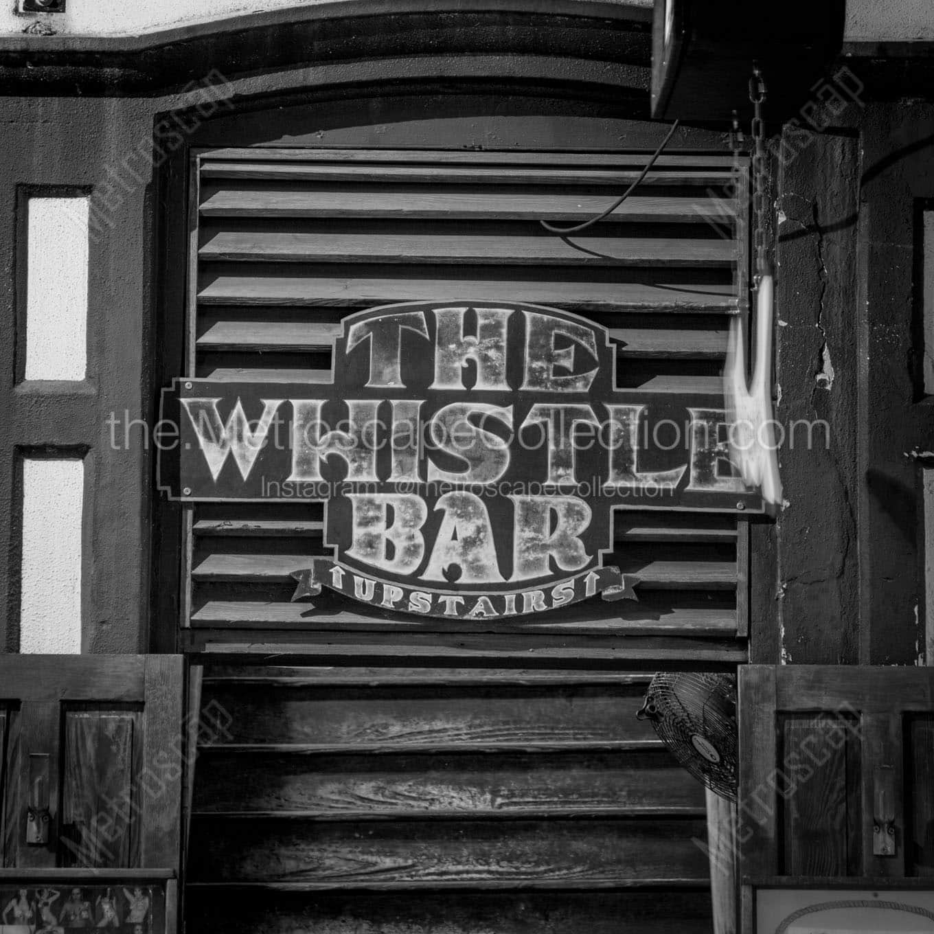 whistle bar sign Black & White Office Art