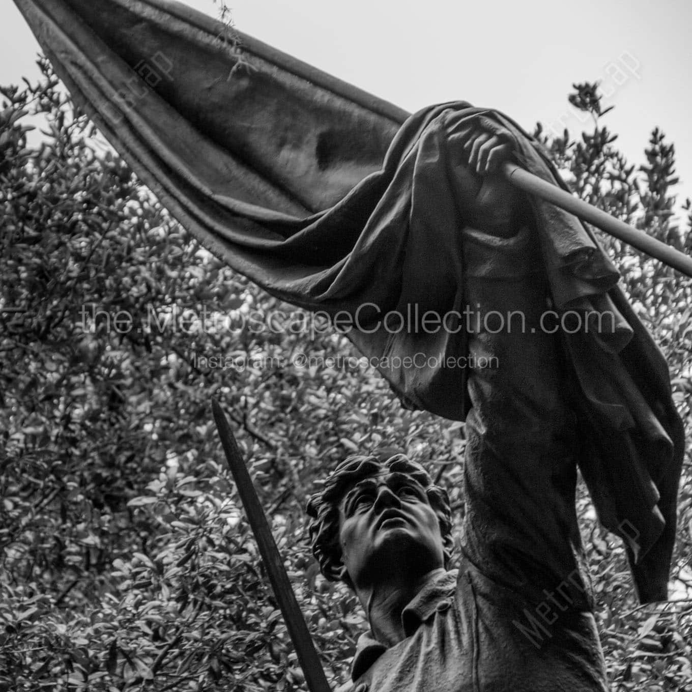 william jasper flag monument Black & White Office Art