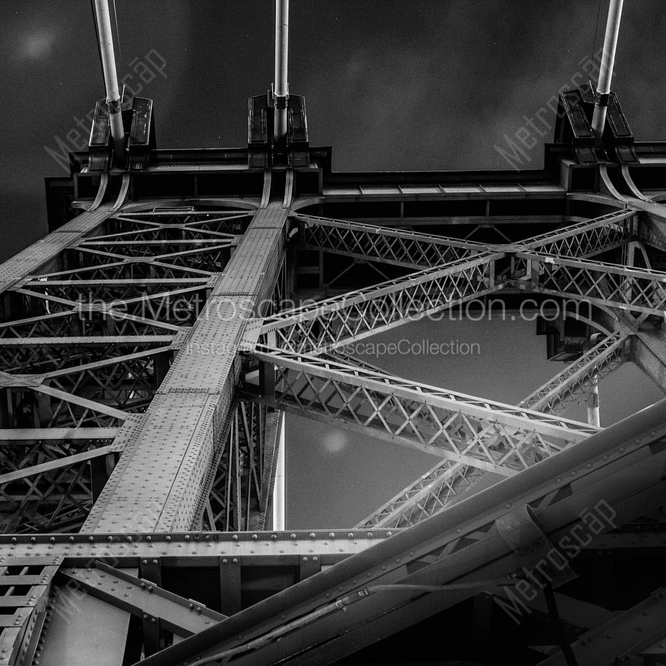 williamsburg bridge structure Black & White Office Art