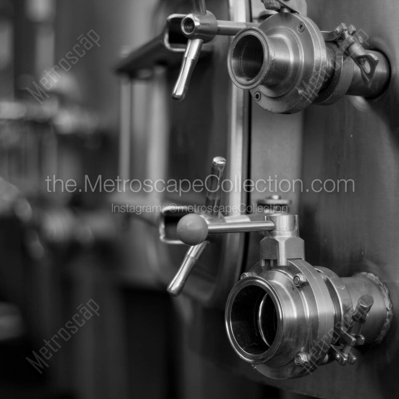 wine tank valves Black & White Office Art