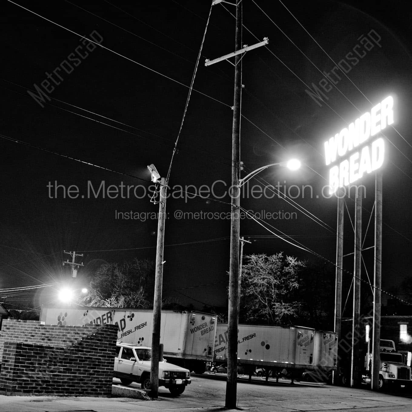 wonder bread sign Black & White Office Art