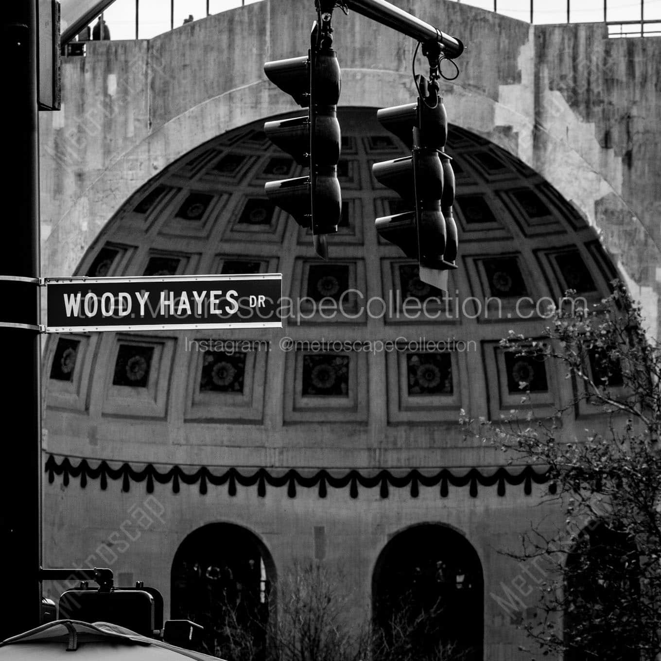woody hayes drive ohio stadium Black & White Office Art