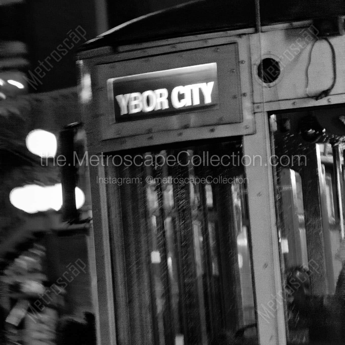 ybor city streetcar Black & White Office Art